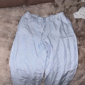 H&M Blue and White Striped Pants